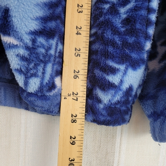 Vintage Blair Fleece Jacket‎ Mountains Winter Graphic Blue Size SML Medium - Picture 7 of 10
